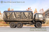 ລົດບັນທຸກ Off-road ສີດໍາ 6WD ກັບ Tarpaulin_Convertible Cargo Truck with Brake Cooling