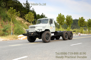 6-wheel All-wheel-dive Pointy Cab Off-road Truck Chassis_Customizable Off-road Chassis Grey