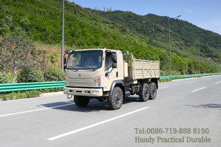 Dongfeng Gray Flat-head All-drive Off-road Truck _Dongfeng 6*6 Road Transport Vehicle