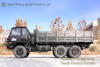 Dongfeng ສີດໍາ 6×6 Flathead ຫນຶ່ງແລະເຄິ່ງຫນຶ່ງເປັນແຖວລົດບັນທຸກ Cab_Convertible Cargo Trucks