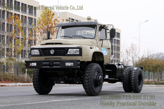 Long Head Camel Grey Dump Truck Chassis_Convertible 4WD Chassis with rear Dual Tyres