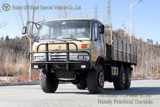 Dongfeng EQ2102 6×6 Flathead Cab One And A Half Rows Cab Cargo Truck_Convertible Cargo Truck
