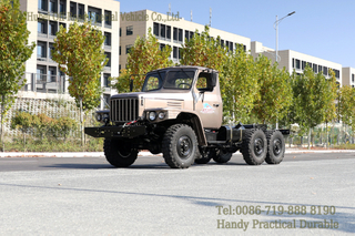 Dongfeng EQ2082 6WD Pointed Off-road Chassis_champagne Color Truck Chassis Export Edition