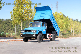 Dongfeng Pointed Cab Dump Truck_Blue Convertible Off-Road ລົດບັນທຸກ Dump Truck