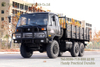 Dongfeng ສີດໍາ 6×6 Flathead ຫນຶ່ງແລະເຄິ່ງຫນຶ່ງເປັນແຖວລົດບັນທຸກ Cab_Convertible Cargo Trucks