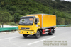 Dongfeng Four Drive Yellow Van Transporter_4*2 ຂໍ້ສະເໜີການຂົນສົ່ງລົດຕູ້ສີເຫຼືອງ 