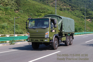 Dongfeng Bobcat flat-head all-dive off-road truck _Dongfeng 6*6 ລົດຂົນສົ່ງເສັ້ນທາງ