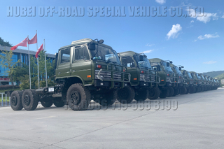 Dongfeng EQ2102N off-road ຂັບຫົກລໍ້ chassis_flat ຫົວ double row 153 chassis modification_6×6 off-road chassis ລົດບັນທຸກ