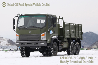 Dongfeng Classic 6WD EQ2082 Flatbed Truck_6×6 Army Green ລົດບັນທຸກໜັກນອກຖະໜົນ